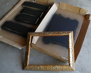 Paint the wood flat black before assembling the box.