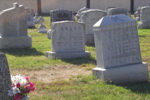 Real gravestones come in a wide variety of styles, shapes, and sizes.