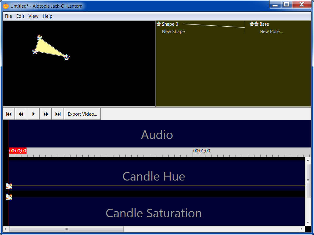 after three clicks, the preview pane now shows a triangular eye